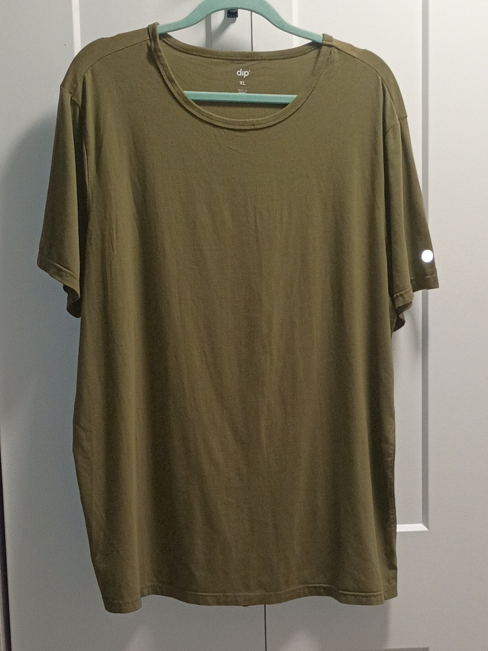 dip Olive Green Crew Neck Short Sleeve Tee